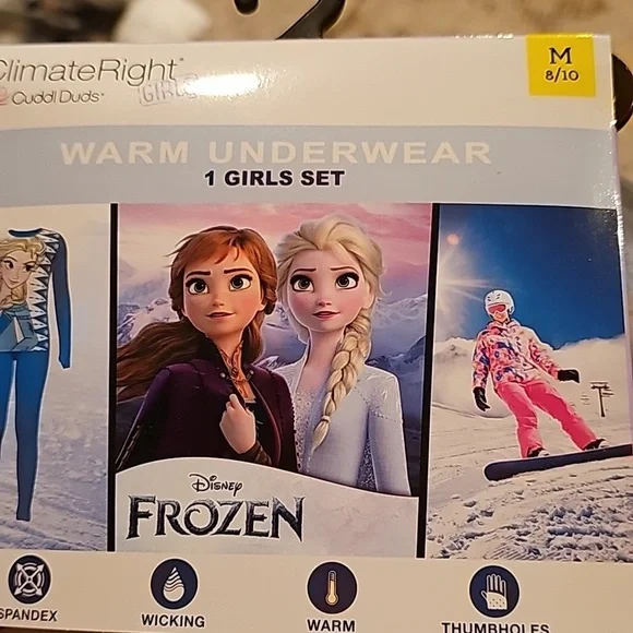 Climate Right Disney's Frozen Girls Warm Underwear Set-New - Picture 3 of 6